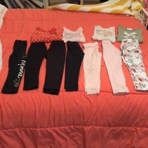 Lot of girls 4t pants and tops.